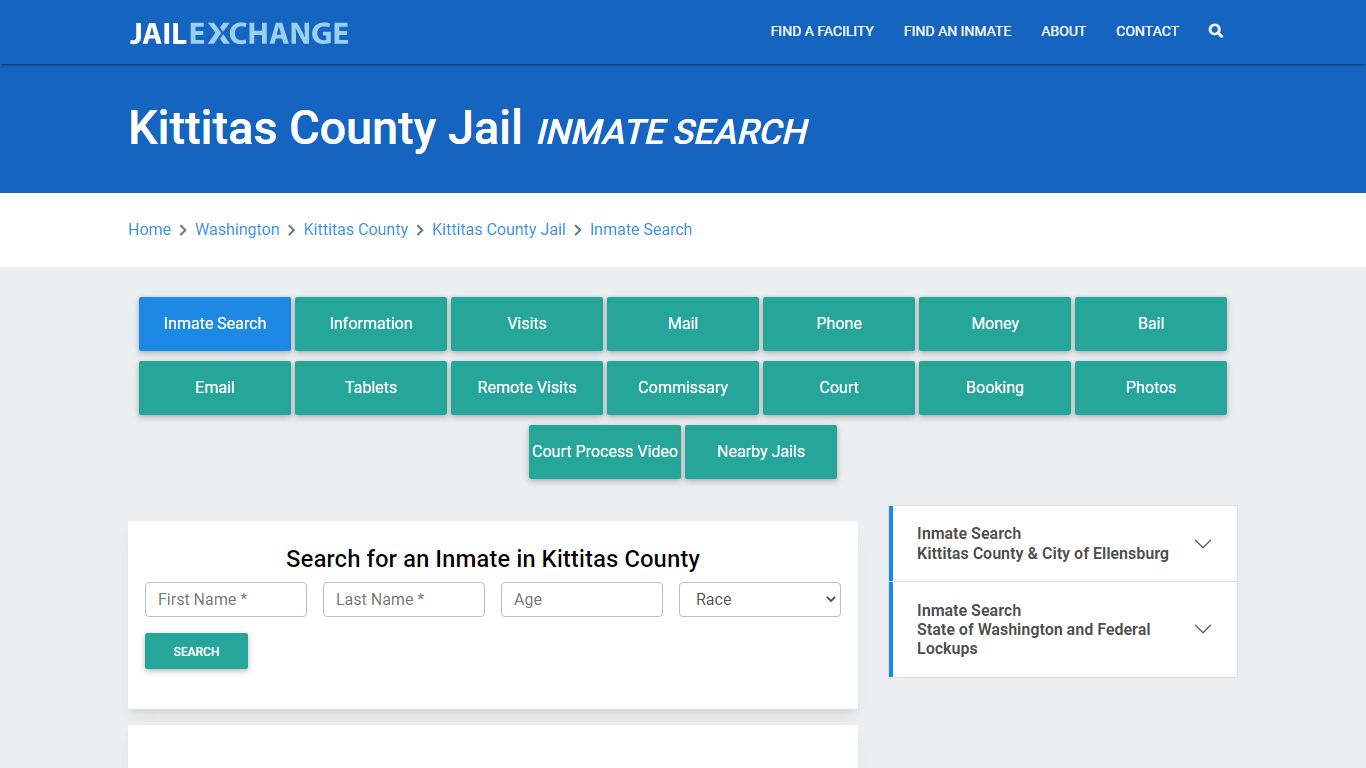 Kittitas County Jail, WA Inmate Search: Roster & Mugshots