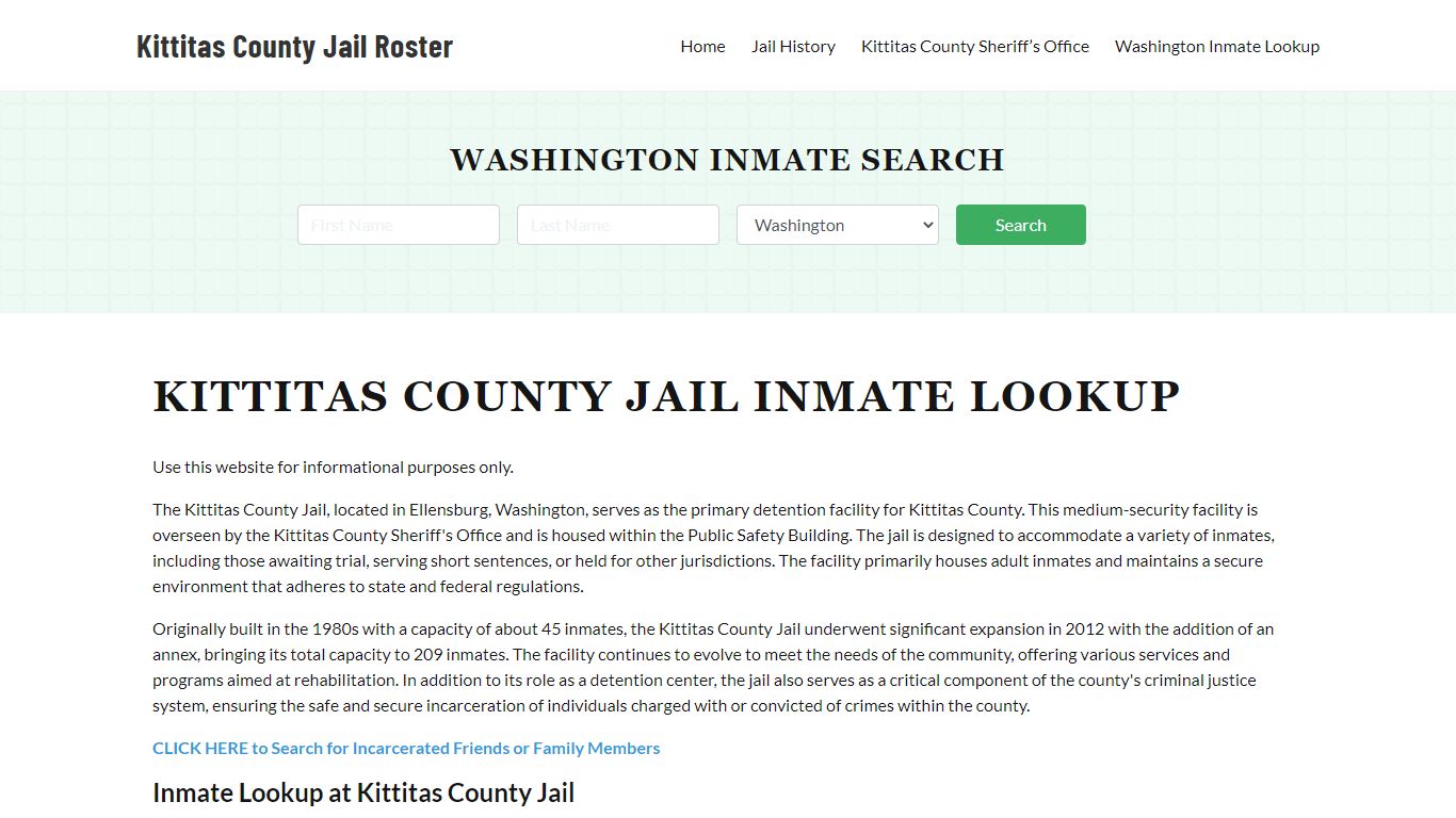 Kittitas County Jail Roster Lookup, WA, Inmate Search