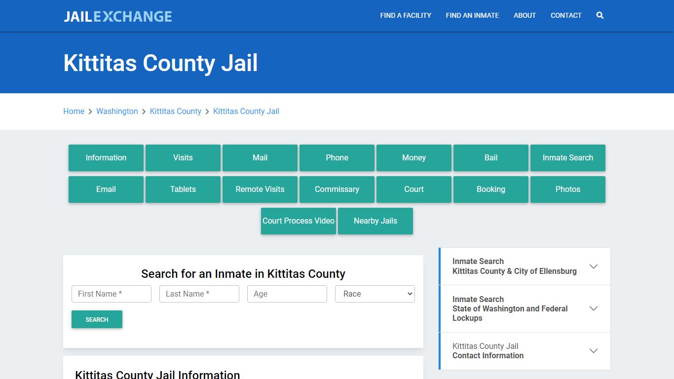 Kittitas County Jail Roster Lookup, WA, Inmate Search